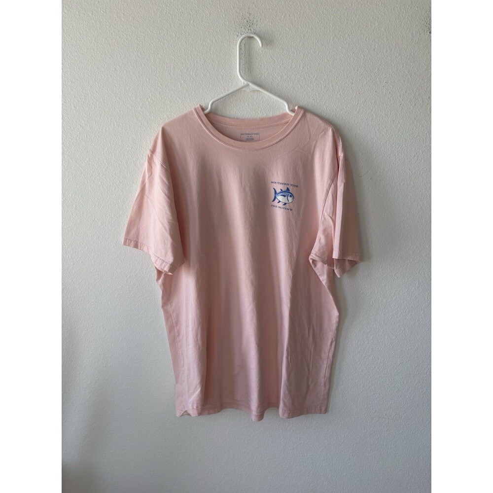 Southern Tide Pink Short Sleeve T-Shirt Men’s XL The Skipjack 100% Cotton